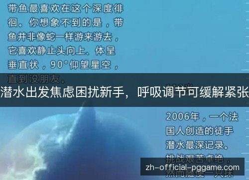潜水出发焦虑困扰新手,呼吸调节可缓解紧张 潜水出发焦虑困扰新手,呼吸调节可缓解紧张